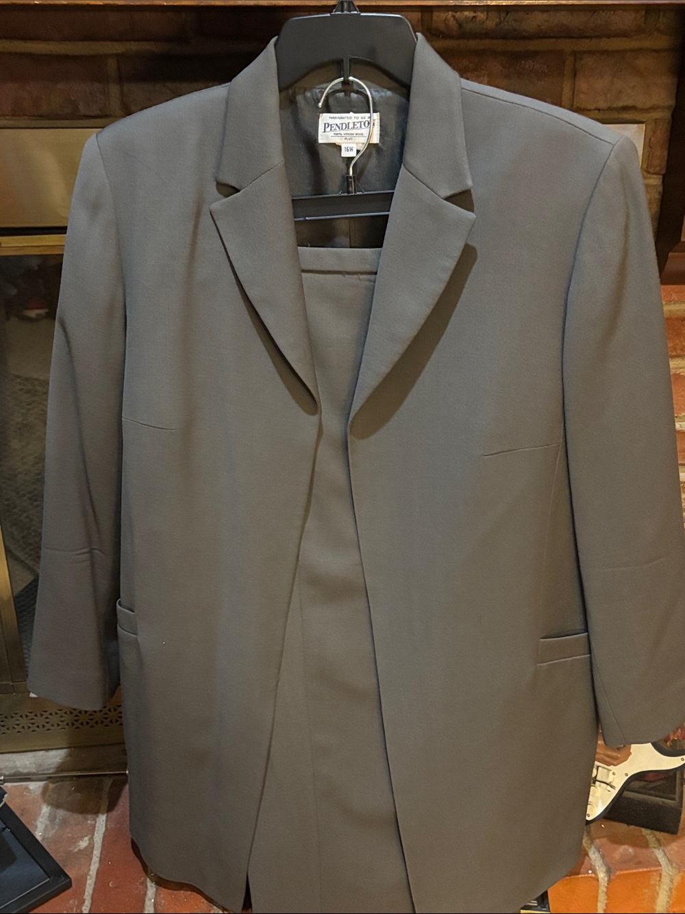 Pendleton Gray Open-Front Blazer Pant Suit